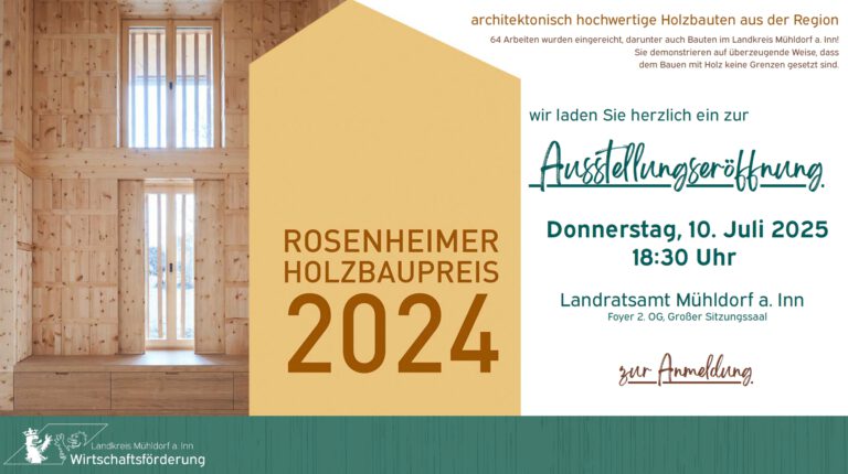 WIr bauen auf heimisches Holz e.V. bei Eröffnung Holzbaupreis Rosenheim in Mühldorf