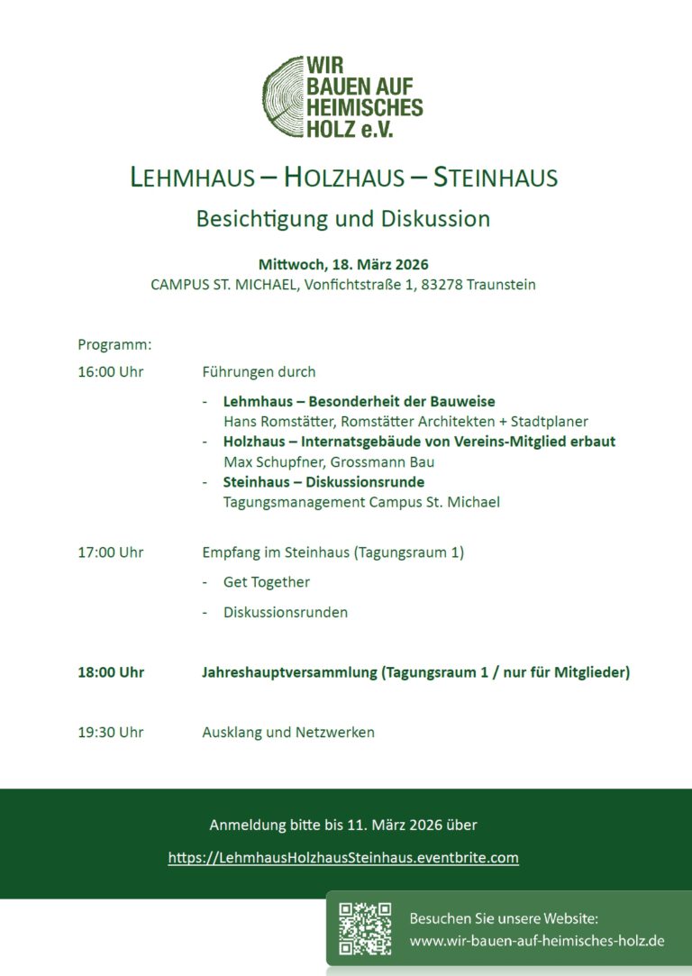 Lehmhaus, Holzhaus, Steinhaus - Wir bauen auf heimisches Holz e.V.