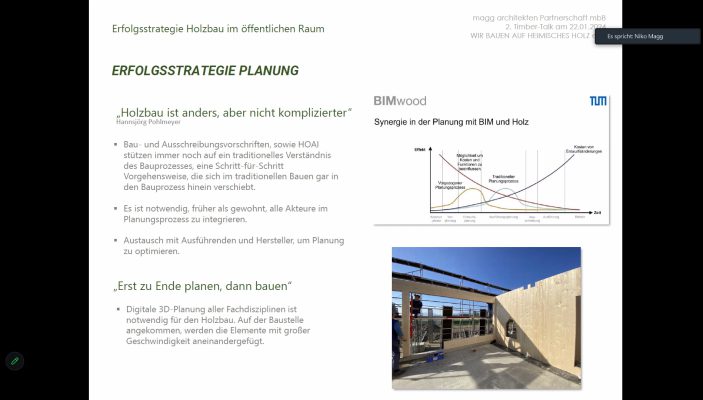Im Holzbau ist die frühe Planung wichtig.