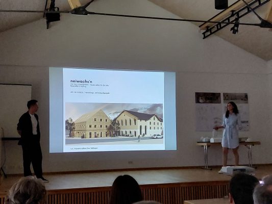 Wir bauen auf heimisches Holz e.V. Reismuehle Halfing Architektur Studenten