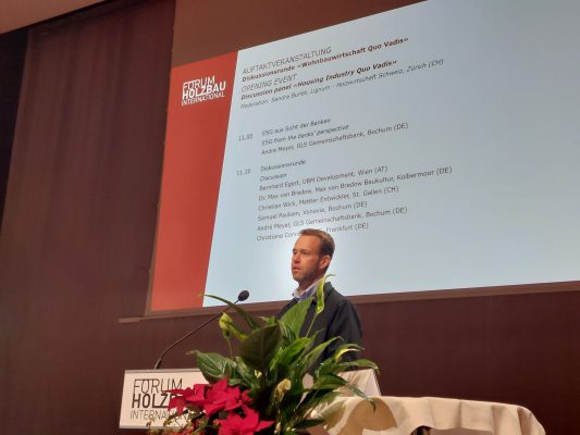 Wir bauen auf heimisches Holz auf Internationalem Holzbauforum