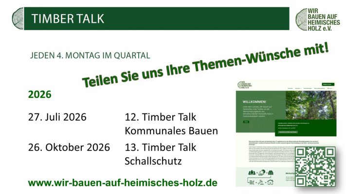 11. TimberTalk Bioökonomie Wir bauen auf heimisches Holz e.V.