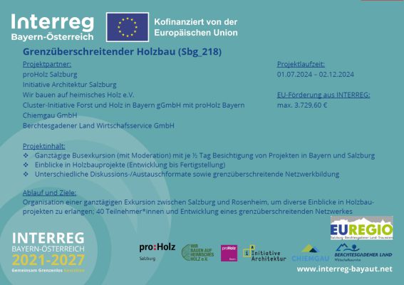 Wir bauen auf heimisches Holz Bustour Euregio Interreg