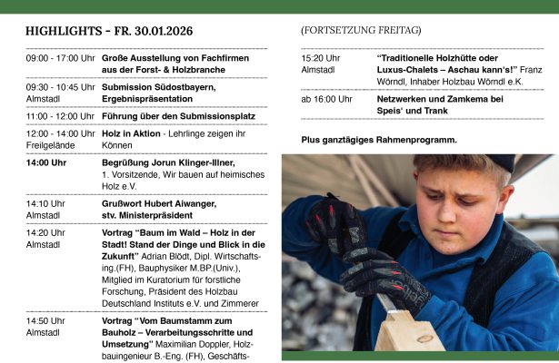 Oberbayerische Holztage Vorbereitung