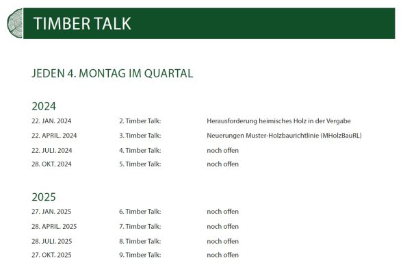 2. Timber Talk Wir bauen auf heimisches Holz e.V.